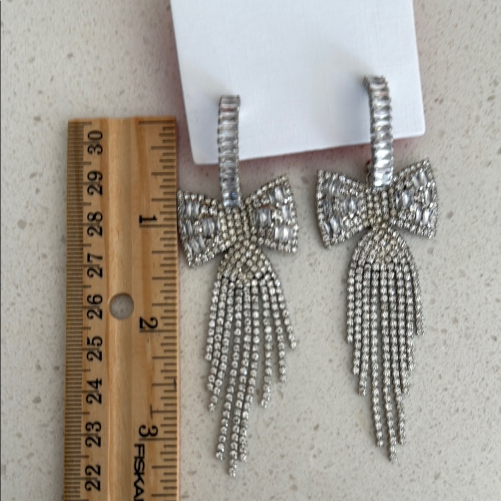 Christian Siriano Silver  Dangle Earrings - Picture 2 of 2